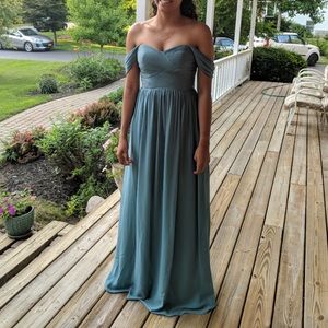 Desert Blue Kennedy Revelry Bridesmaid or Prom Dress